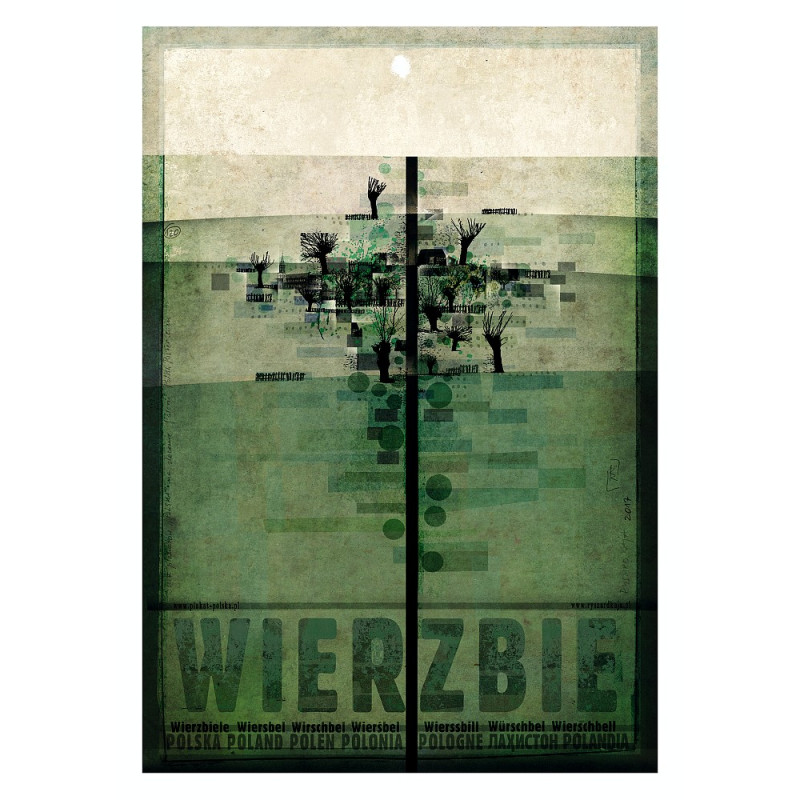 Wierzbie, postcard by Ryszard Kaja