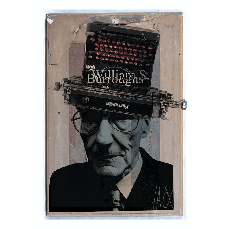 William S. Burroughs, postcard by Jacek Staniszewski