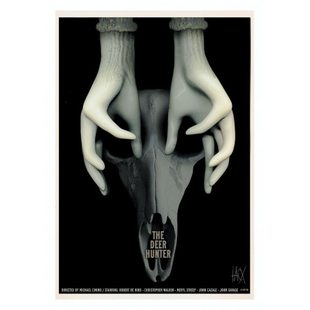 The Deer Hunter, postcard by Jacek Staniszewski