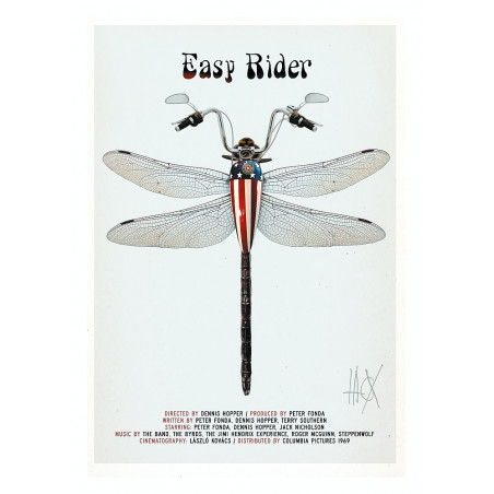 Easy Rider, postcard by Jacek Staniszewski