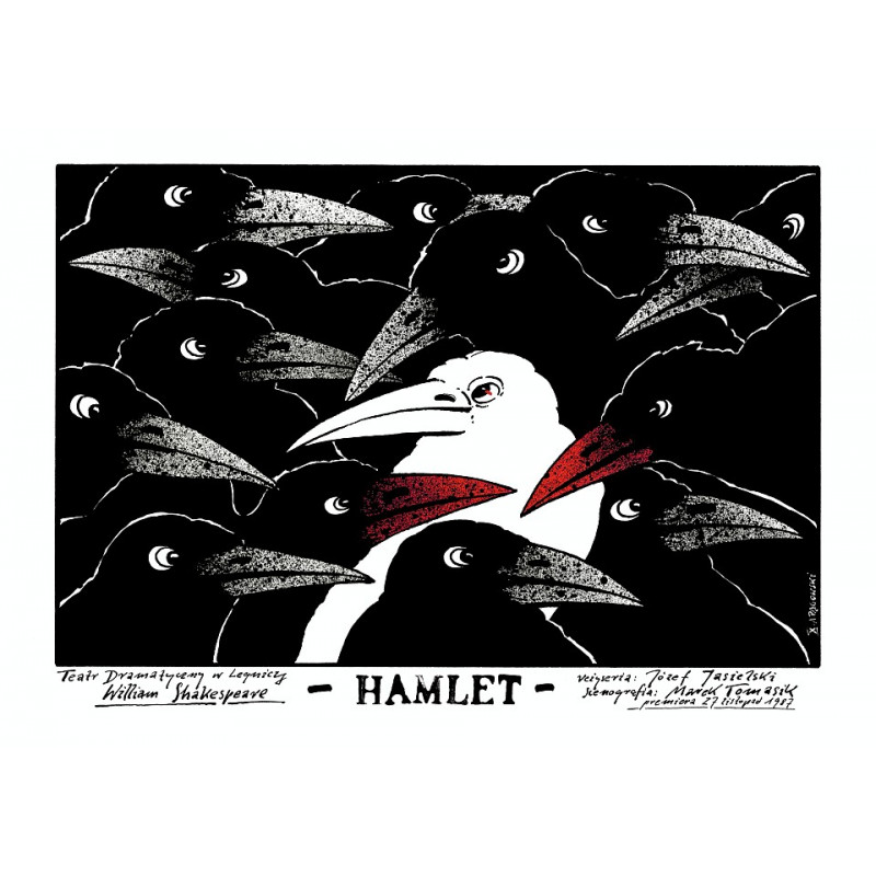 Hamlet, postcard by Andrzej Pągowski