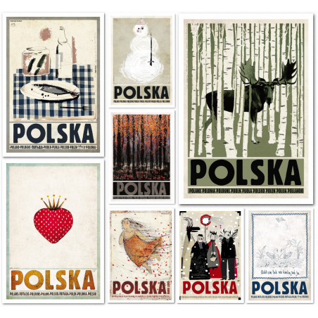 POLSKA postcard set