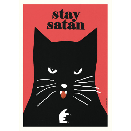 Stay Satan, postcard by Jakub Zasada