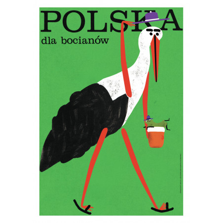 Poland for storks, postcard by Jakub Zasada