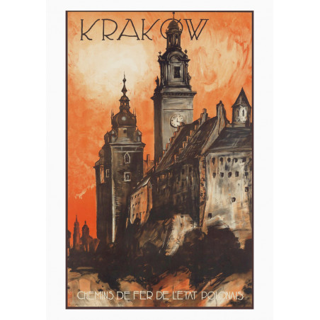 Kraków, postcard by Stefan Norblin