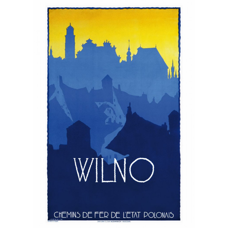 Wilno, postcard by Stefan Norblin