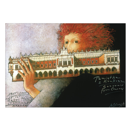 Souvenir from Cracow, postcard by Mieczysław Górowski