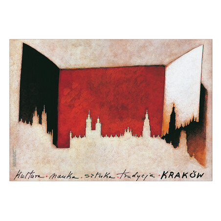 Culture, Science, Art, Tradition, Cracow, postcard by Mieczysław Górowski