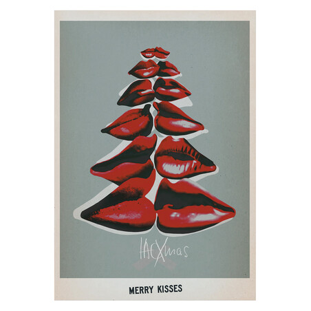 Merry Kisses, postcard by Jacek Staniszewski