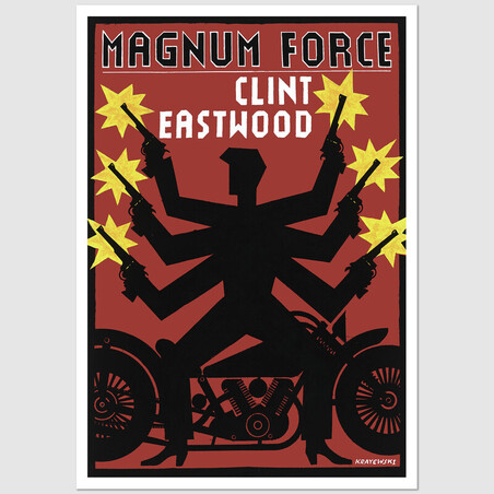 Magnum Force, postcard by Andrzej Krajewski
