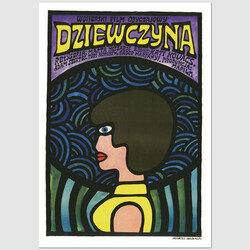The Girl, postcard by Andrzej Krajewski