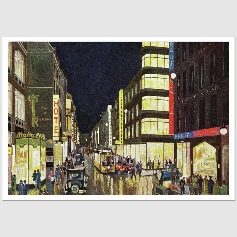 Oławska street, Wrocław, postcard