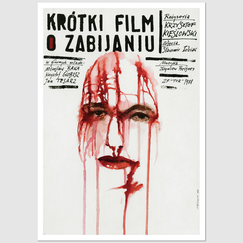 Krótki film o zabijaniu, pocztówka, Andrzej Pągowski