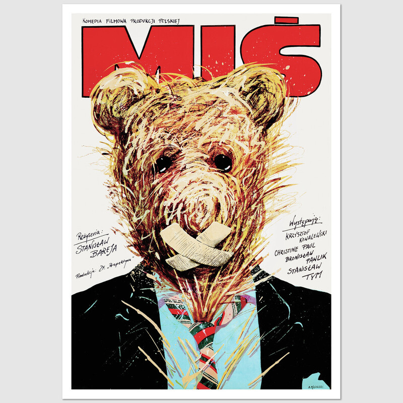 Miś, pocztówka, Andrzej Pągowski