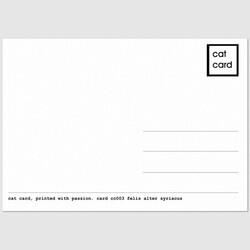 Felis Alter Syriacus postcard, Ulisses Aldrovandi